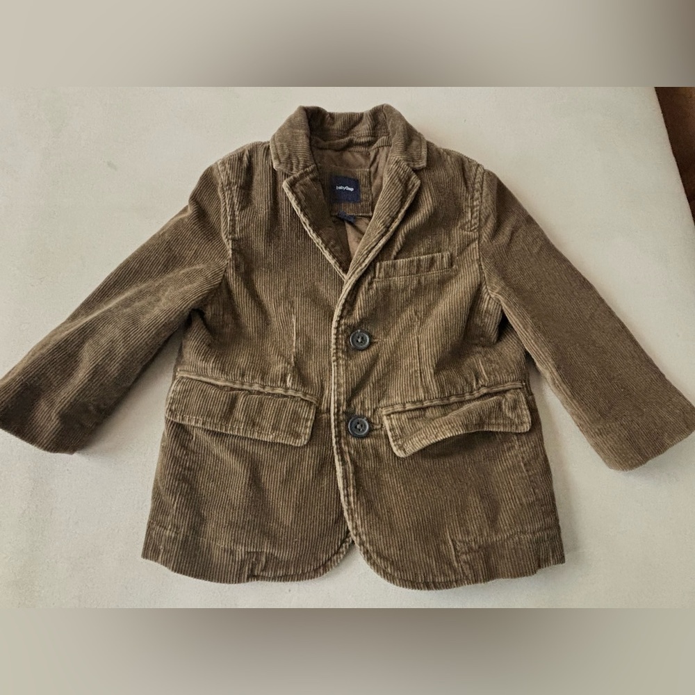 Baby Gap Boys 12 18 Month Brown Corduroy Blazer Jacket